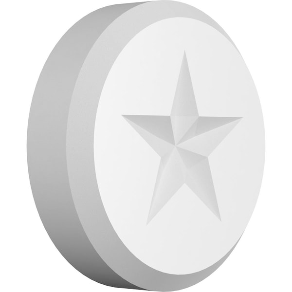 Ekena Millwork Standard Grayson Star Rosette With Beveled Edge, 4"W x 4"H x 1"P ROSP040X040X100GRY07 - main